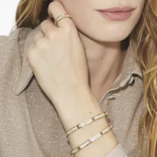 Серьги-кольца с кристаллами