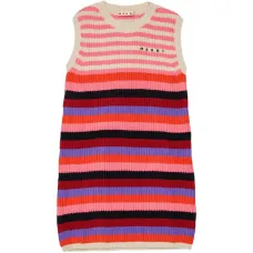 Платье без рукавов в полоску