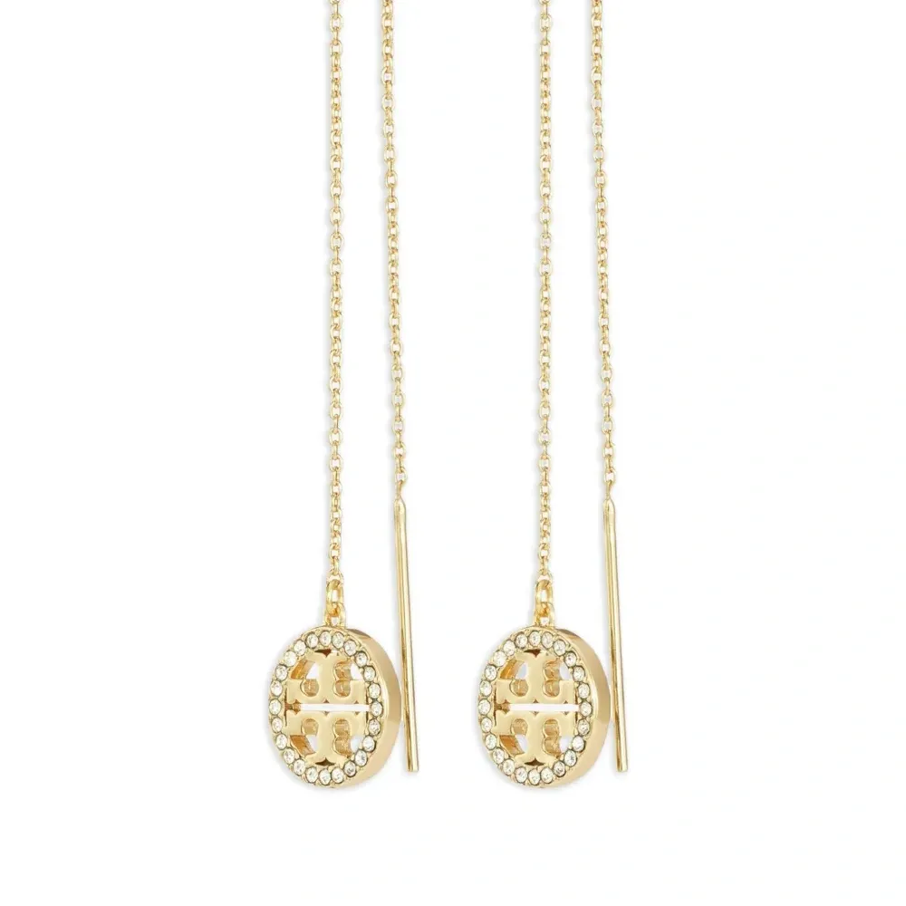 Серьги Threader с паве