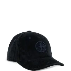 Вельветовая бейсболка с вышитым логотипом