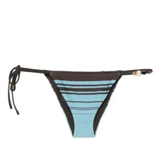 Полосатые плавки бикини с завязками