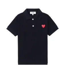 Поло с аппликацией в виде сердца
