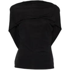 Черная блузка Solina