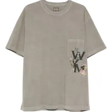 Футболка с нагрудным карманом и цветочным принтом