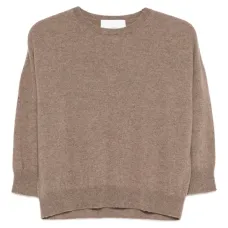 Трикотажный джемпер с круглым вырезом