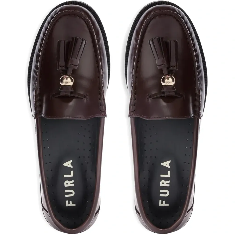 Лоферы с бахромой и эффектом брашировки