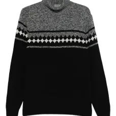 Свитер с высоким воротником и узором