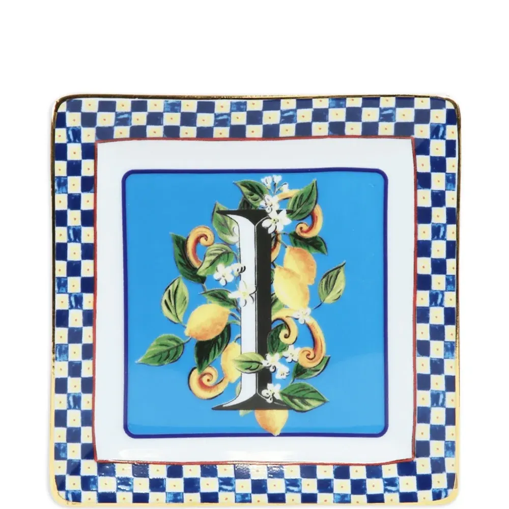 Декоративный поднос в клетку (15 x 15 см)