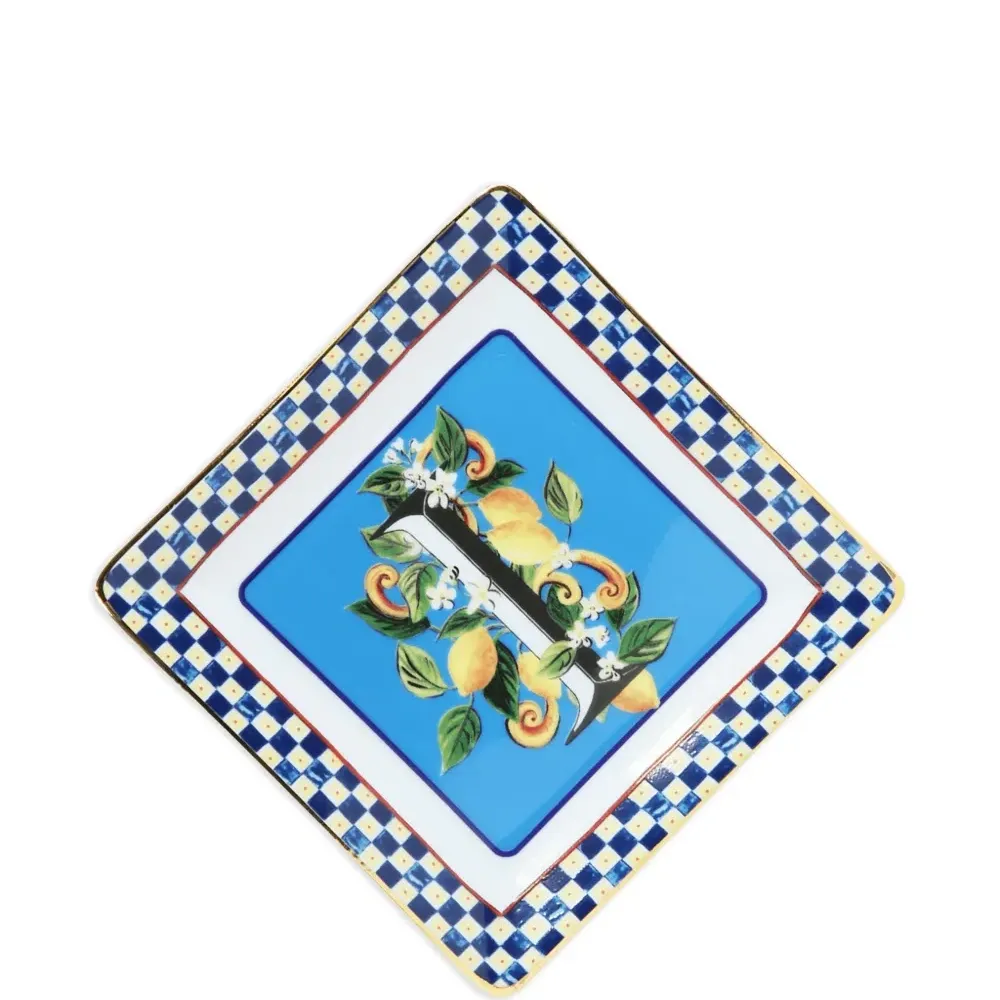 Декоративный поднос в клетку (15 x 15 см)