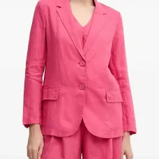 Льняной пиджак с карманами