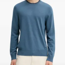 Свитер с круглым вырезом и логотипом