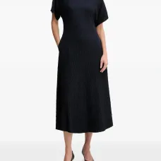 Плиссированное миди-платье А-силуэта