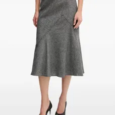 Серая миди-юбка