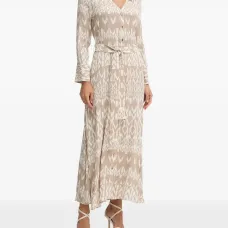 Платье макси на пуговицах