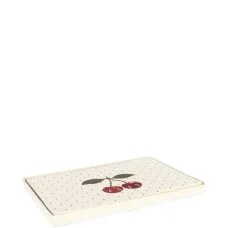 Вязаная корзина для хранения с вишневым принтом в горошек