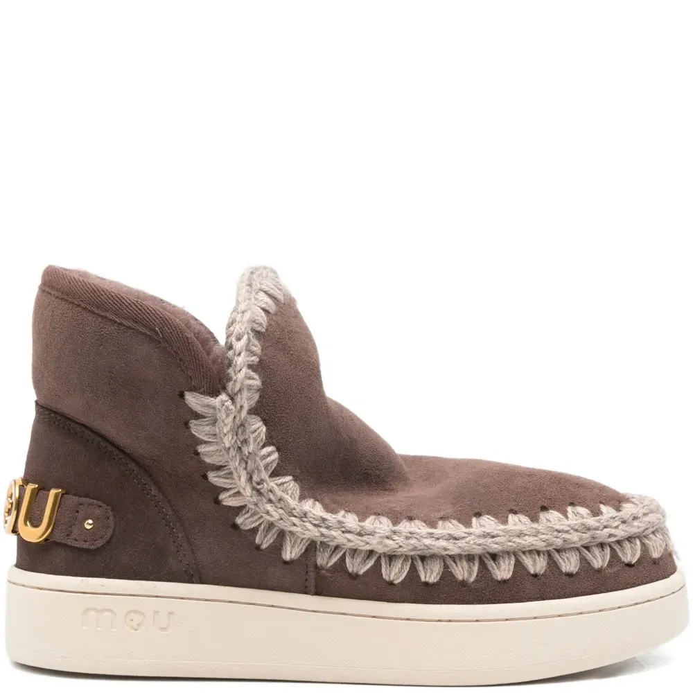 Кожаные ботильоны на овечьем меху с каблуком 35 мм Кожаные ботильоны на овечьем меху с каблуком 35 мм