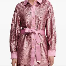 Рубашка Kaia с пайетками и поясом Рубашка Kaia с пайетками и поясом