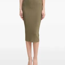 Юбка миди в рубчик с логотипом