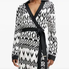 Платье мини с поясом и принтом Платье мини с поясом и принтом