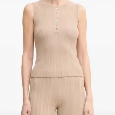 Трикотажная майка на пуговицах