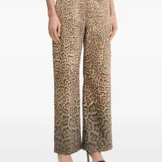 Джинсы с леопардовым принтом Джинсы с леопардовым принтом