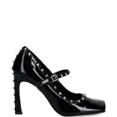 Туфли-лодочки с ремешком и украшением из заклёпок