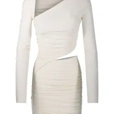 Драпированное платье с вырезами