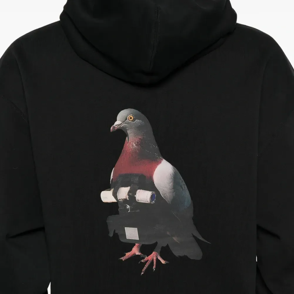 Худи с длинными рукавами и принтом голубя