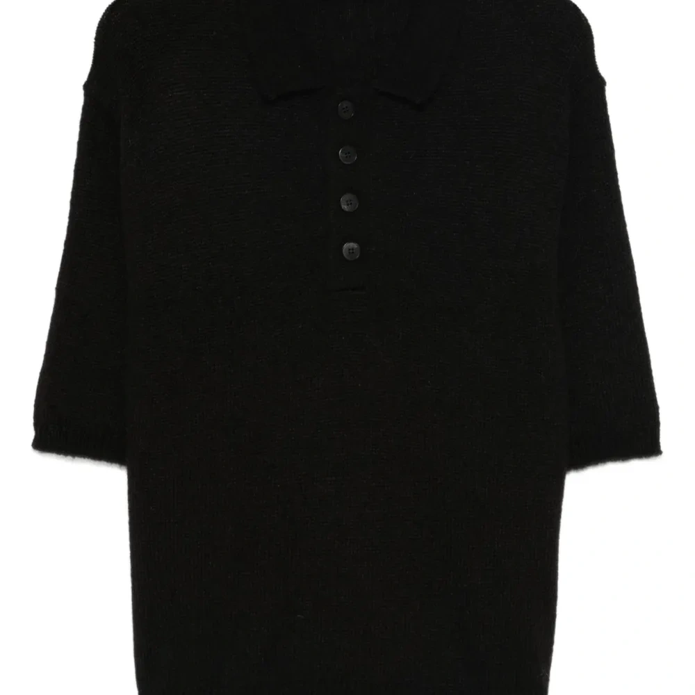 Рубашка поло с подолом в рубчик