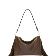 Сумка на плечо XL с замшевой бахромой