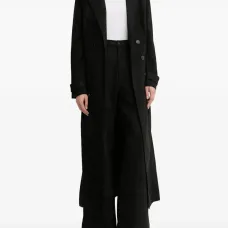 Двубортное пальто с поясом Двубортное пальто с поясом