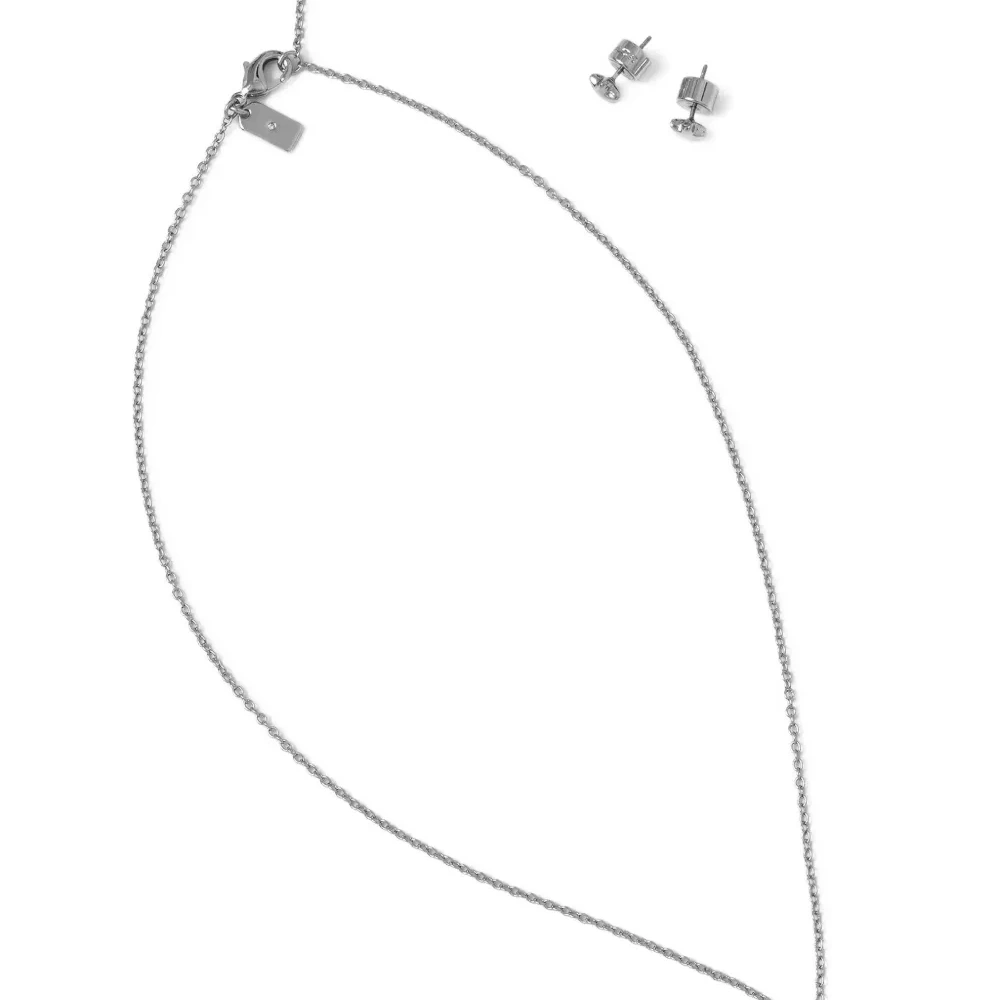 Набор с ожерельем и серьгами с подвесками в форме звёзд