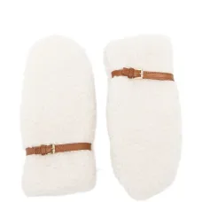 Перчатки с ремешком и пряжкой Перчатки с ремешком и пряжкой