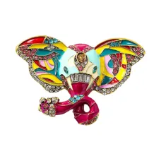 Брошь Satrangi Gaj с украшением из кристаллов