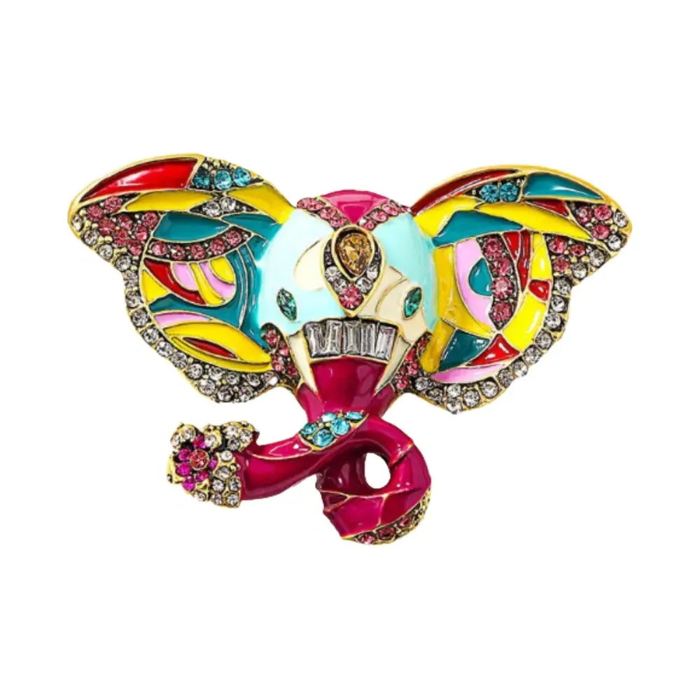 Брошь Satrangi Gaj с украшением из кристаллов