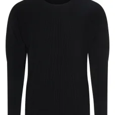 Плиссированный топ с длинными рукавами