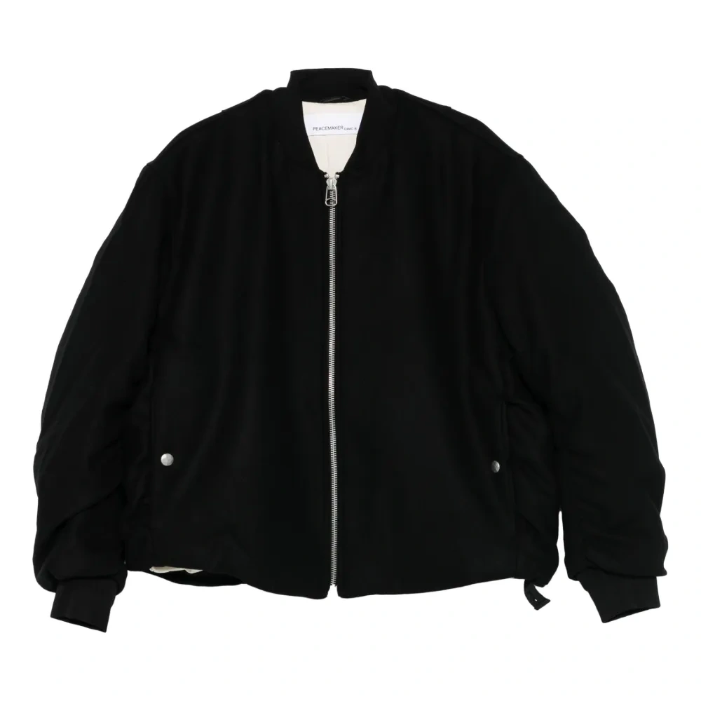 Бомбер на молнии с отделкой в стиле "гармошка"