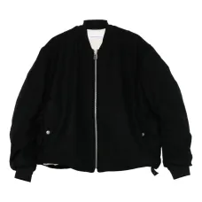 Бомбер на молнии с отделкой в стиле "гармошка"