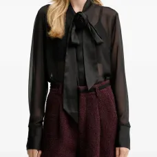 Прозрачная блузка GZlynne с бантом