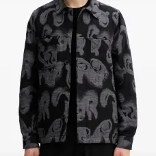 Рубашка-оверШИРТ с узором и нагрудным карманом