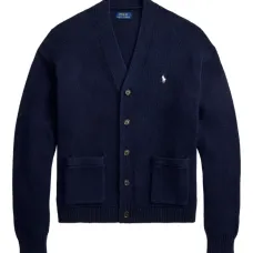 Кардиган с вышитым логотипом