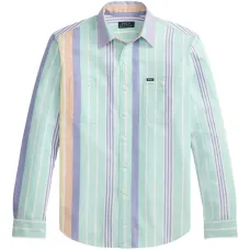 Рубашка с отделкой в полоску