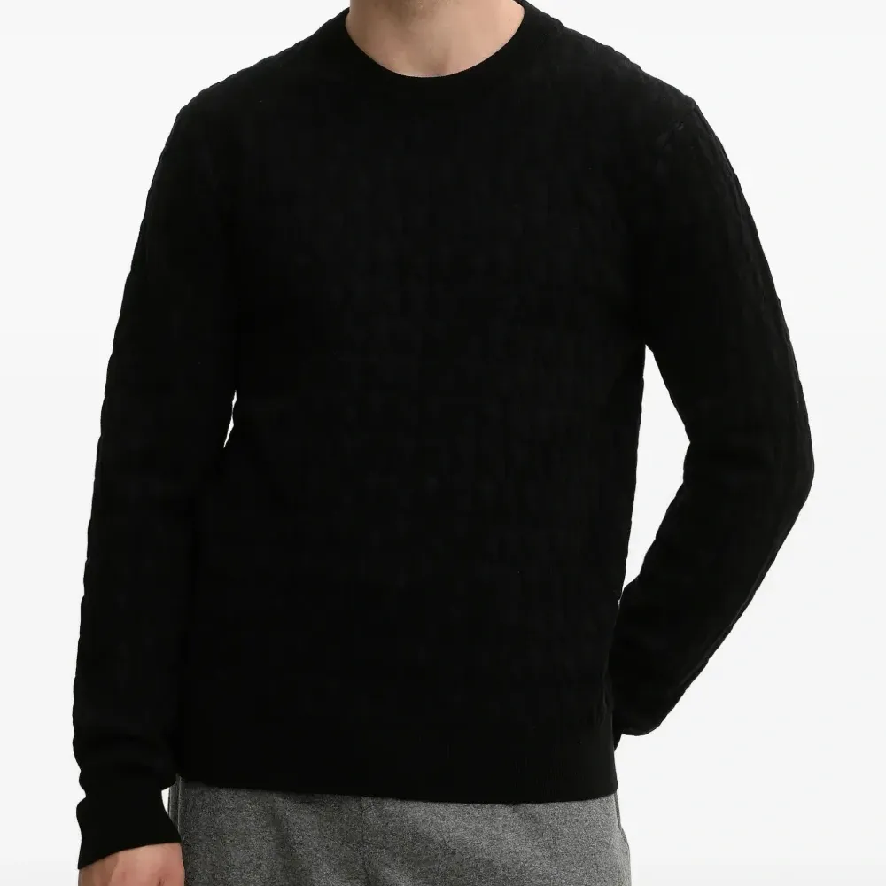 Фактурный свитер с круглым вырезом