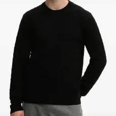 Фактурный свитер с круглым вырезом