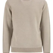 Свитер в рубчик с круглым вырезом