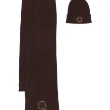 Шарф-шапка в рубчик