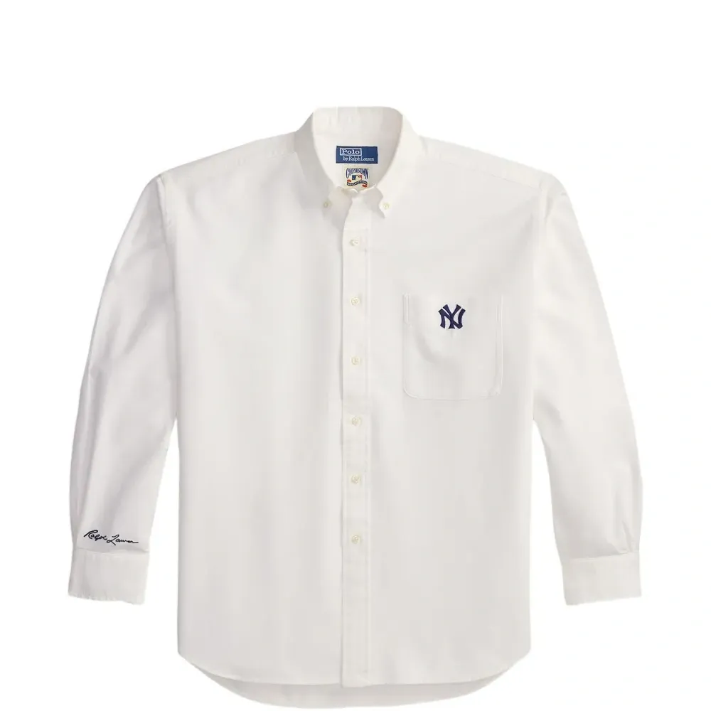 Рубашка Yankees с карманом и пуговицами