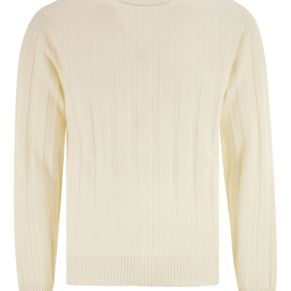 Джемпер в рубчик с круглым вырезом