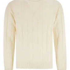 Джемпер в рубчик с круглым вырезом