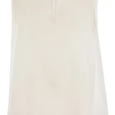 Льняной топ с эффектом металлик